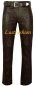 Preview: Design Lederhose dunkelbraun W36 L34
